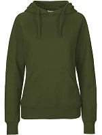 Neutral O 83101 Dámská mikina s kapucí z bio bavlny 77.8311 military