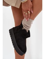 Dámské sněhule na platformě s prošíváním Big Star – černé