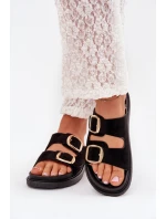 Dámské pantofle 222-2 Černá - Queen Vivi Dámské pantofle 222-2 Černá - Queen Vivi