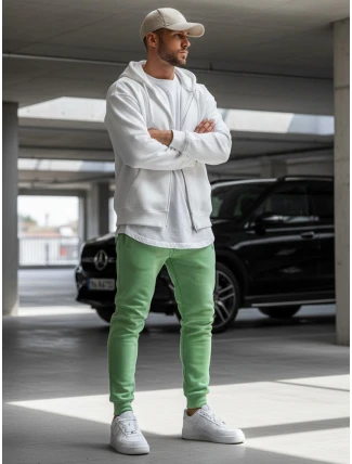 FashionStreet pánské světle zelené tepláky UX3451 FashionStreet pánské světle zelené tepláky UX3451