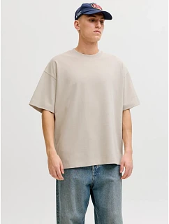 Jack&Jones pánské tričko JJEBARRON TEE SS O-NECK NOOS 12298906 MOONBEAM