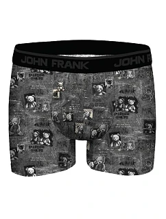 Pánské boxerky John Frank JFBDMOD188-DARK TEDDY