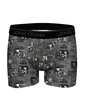 Pánské boxerky John Frank JFBDMOD188-DARK TEDDY