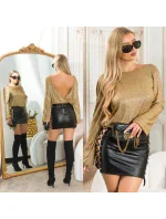 Sexy lesklá halenka 9002 - Koucla