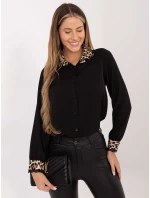 Dámská halenka KS 4225.35 černo-hnědá - FPrice