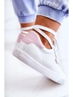 Dámské klasické tenisky Big Star - bílé/růžové Dámské klasické tenisky Big Star - bílé/růžové