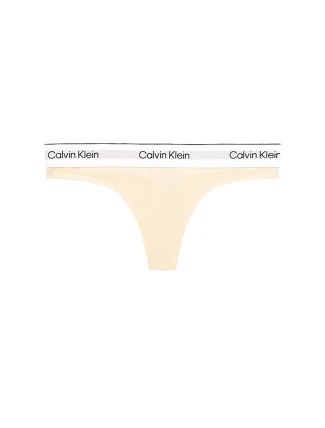 Dámská tanga Modern Cotton Nat QF7050E-ACK - Calvin Klein