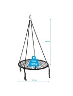 ZAHRADNÍ HOUPACÍ SÍŤ ČAPÍ HNÍZDO 80CM ŠEDÁ