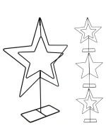 DEKORATIVNÍ HVĚZDICOVÝ STOJAN KOVOVÝ 50CM ČERNÁ SLÍDA