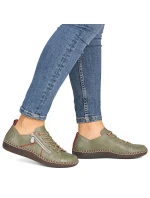 Dámské pohodlné zelené polobotky Rieker N2401-54