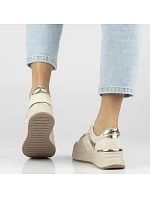 Dámské kožené polobotky béžové Filippo DP7769 dámské