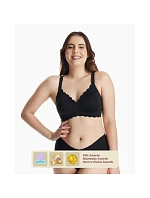 MOMCOZY YN46 bezešvá kojící podprsenka Floral Support, černá, velikost 2XL MOMCOZY YN46 bezešvá kojící podprsenka Floral Support, černá, velikost 2XL