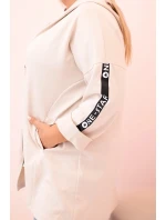 Dámská mikina s ozdobnými rukávy černá masełkowa