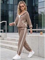 Dámská tepláková souprava s kapucí a pruhy Fango FashionStreet AY1217 Dámská tepláková souprava s kapucí a pruhy Fango FashionStreet AY1217
