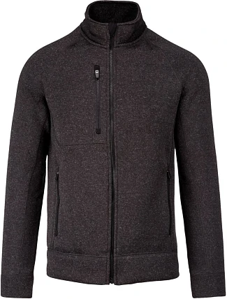 Kariban K 9106 Pánská melanžová pletená fleecová bunda 20.9106 dark grey melange Kariban K 9106 Pánská melanžová pletená fleecová bunda 20.9106 dark grey melange
