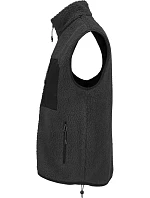 SOL'S Fury Bodywarmer Fleecová vesta Sherpa 25.4041 carbon grey/black