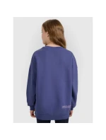 Dívčí mikina oversize bez kapuce 4F 4FJRAW25TSWSF2428-33S Dívčí mikina oversize bez kapuce 4F 4FJRAW25TSWSF2428-33S