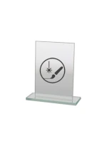 Gravírovaná skleněná trofej + malířská výplň