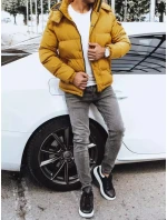 Pánská prošívaná zimní bunda žlutá FashionStreet TX4180