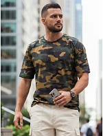 Pánské khaki maskáčové tričko FashionStreet RX5594
