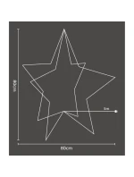 3D DEKORATIVNÍ STOJÍCÍ HVĚZDA 120LED RGB 80CM