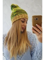 Fleecová čepice Klaudia K255 neon green+yellow