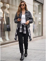 Dámská džínová bunda oversize STEFANIA, černá, FashionStreet TY6011 Dámská džínová bunda oversize STEFANIA, černá, FashionStreet TY6011
