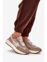 Dámské Sportovní Boty Z Semiše Na Platformě Vinceza 66720 Béžové