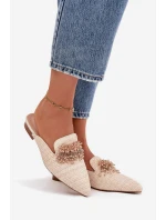 Dámské pantofle s ozdobou Béžové Katrine