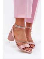 Sandály na podpatku model 213010 Step in style Sandály na podpatku model 213010 Step in style