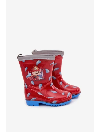 Dětské holínky „hasič“ Breezly – červené