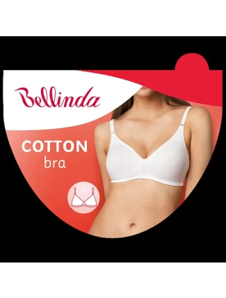Nevyztužená bavlněná podprsenka COTTON BRA - BELLINDA - bílá