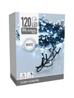 VÁNOČNÍ STROM SVĚTLA SVĚTELNÝ ŘETĚZ 120 VEDL ČASOVAČ STUDENÁ BÍLÁ