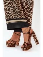 Dámské Sandály Na Podpatku A Platformě Eko Kožené Béžové Lomman Dámské Sandály Na Podpatku A Platformě Eko Kožené Béžové Lomman