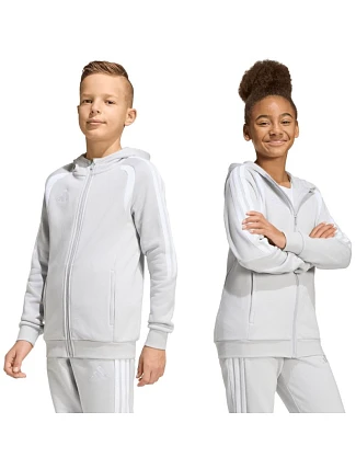Dětská mikina adidas Tiro 26 League Sweat Full Zip Hoodie šedá KF3323 Dětská mikina adidas Tiro 26 League Sweat Full Zip Hoodie šedá KF3323