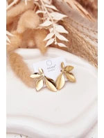 Velké dámské náušnice listy zlaté Velké dámské náušnice listy zlaté