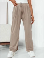 Dámské kalhoty s širokými nohavicemi ASTERS béžové FashionStreet UY2037