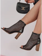 Dámské černé boty na jehlovém podpatku FashionStreet ZY0841