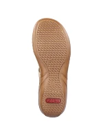 Pohodlné žabky Rieker W RKR681 beige Pohodlné žabky Rieker W RKR681 beige