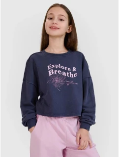 Dívčí mikina bez kapuce 4F 4FJWSS25TSWSF1483-22S