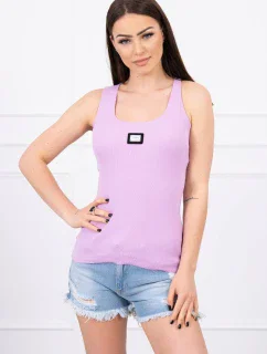 Žebrovaná halenka s třpytkami fialová