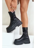 Boty Na Masivní Platformě Černé Florinara