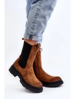 Dámské boty Chelsea se zipem Camel Samil