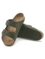 Žabky Birkenstock Arizona Vegan Microfaser Regular dámské-mužské Desert Dust Thyme wide foot vegan (1024550)
