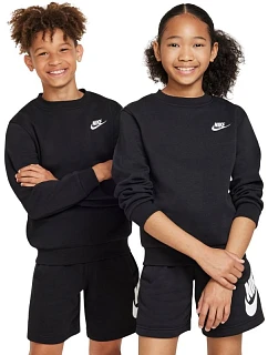 Dětská mikina Nike Sportswear Club Fleece Black FD3006 010