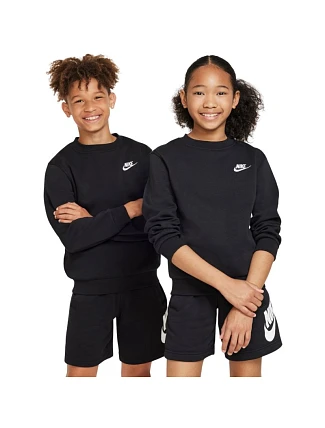Dětská mikina Nike Sportswear Club Fleece Black FD3006 010 Dětská mikina Nike Sportswear Club Fleece Black FD3006 010
