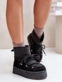 Sněhule S Šňůrkou Na Platformě Černé Mavora