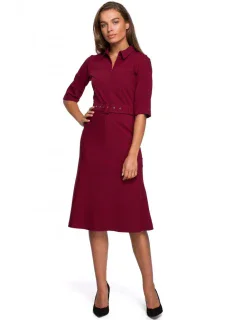 S231 Límcový dres s páskem s přezkou - kaštanový