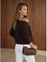 Dámský kardigan s kapsami v čokoládové barvě FashionStreet MY2576