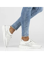 Dámské kožené ažurové polobotky Filippo DP6714